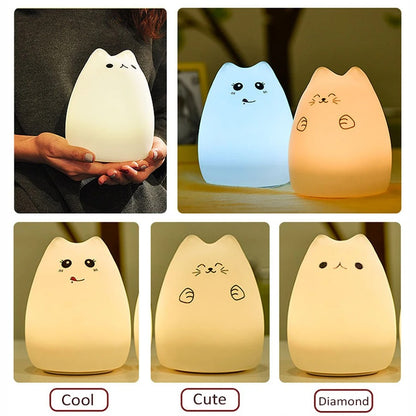 LED Cartoon Cat Sleeping Lamp