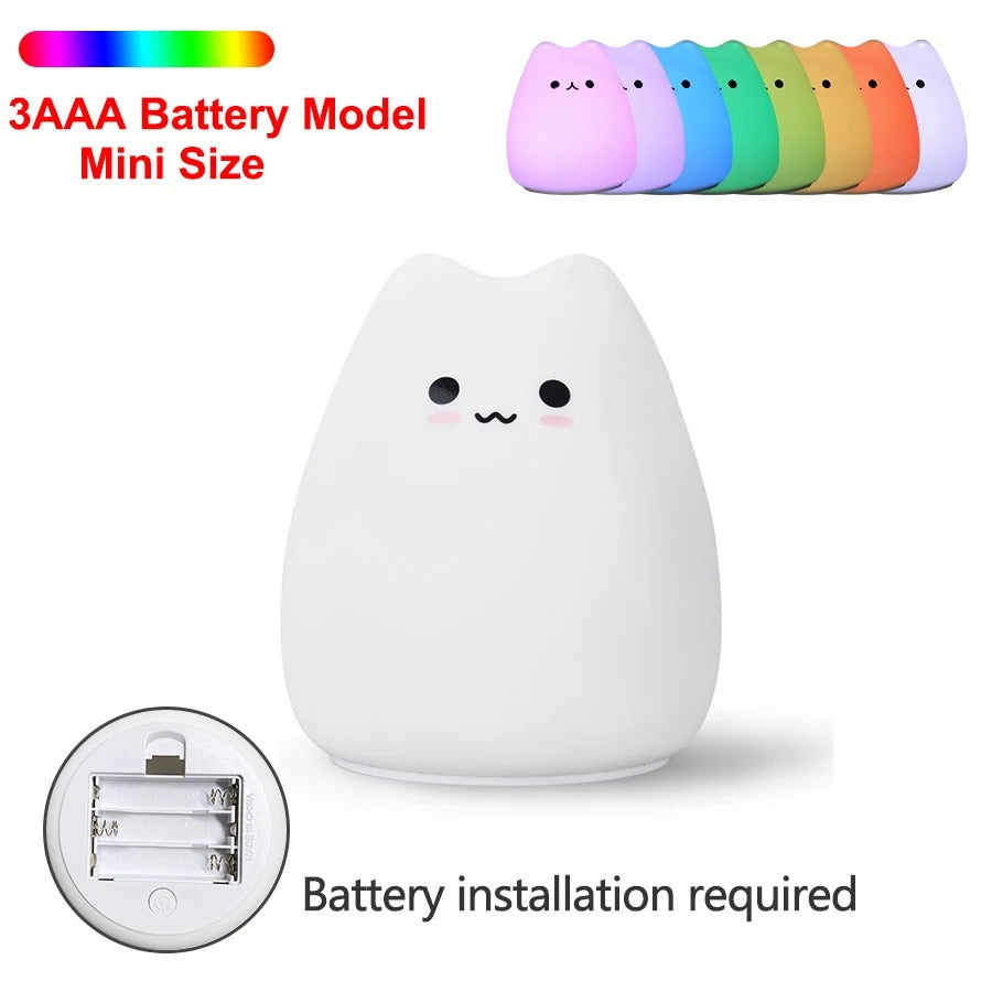 LED Cartoon Cat Sleeping Lamp
