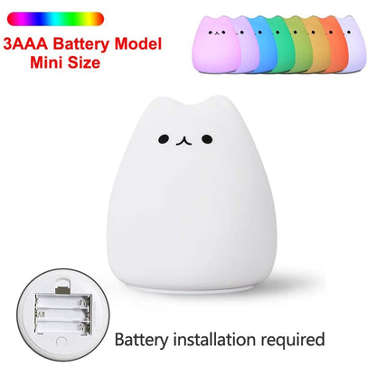 LED Cartoon Cat Sleeping Lamp